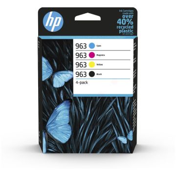 6ZC70AE / 963 HP - multipack 4 couleurs : noire, cyan, magenta, jaune - cartouches d&#039;encre de marque