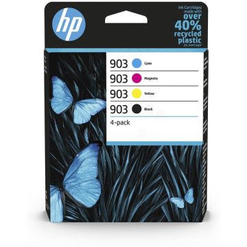 6ZC73AE / 903 HP - multipack 4 couleurs : noire, cyan, magenta, jaune - cartouches d&#039;encre de marque