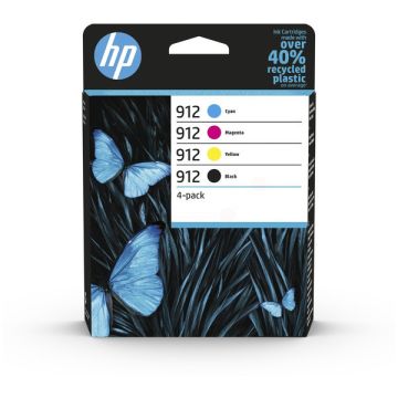 6ZC74AE / 912 HP - multipack 4 couleurs : noire, cyan, magenta, jaune - cartouches d&#039;encre de marque