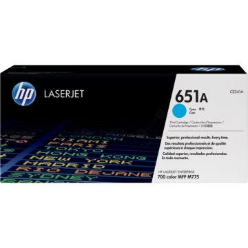 CE341A / 651A HP - cyan - toner de marque