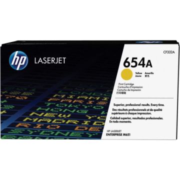 CF332A / 654A HP - jaune - toner de marque