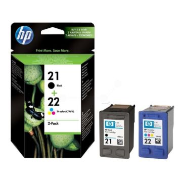 SD367AE#241 / 21+22 HP - multipack 2 couleurs : noire, multicouleur - cartouches à tête d&#039;impression de marque