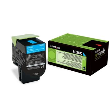 80C2SC0 / 802SC Lexmark - cyan - toner de marque