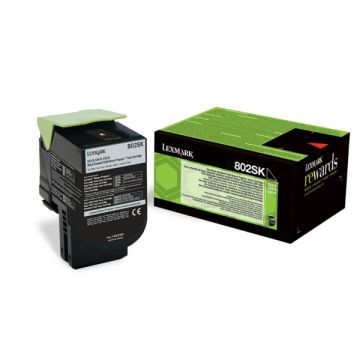 80C2SK0 / 802SK Lexmark - noir - toner de marque
