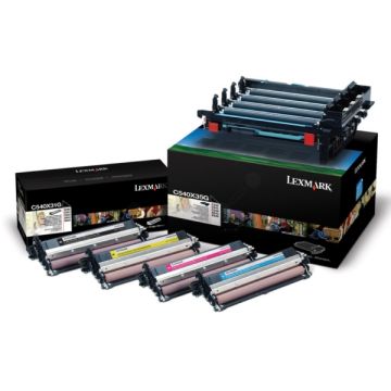 C540X74GLexmark - multipack 4 couleurs : noir, cyan, magenta, jaune - tambours de marque