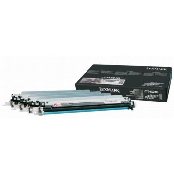 C734X24GLexmark - multipack 4 couleurs : noir, cyan, magenta, jaune - tambours de marque