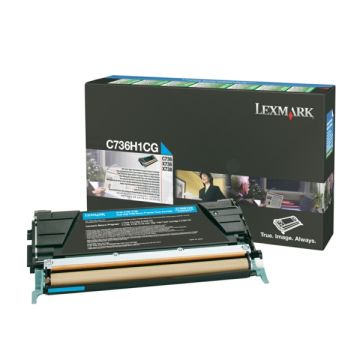 C736H1CGLexmark - cyan - toner de marque