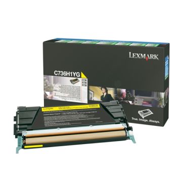 C736H1YGLexmark - jaune - toner de marque