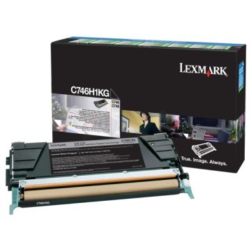 C746H1KGLexmark - noir - toner de marque