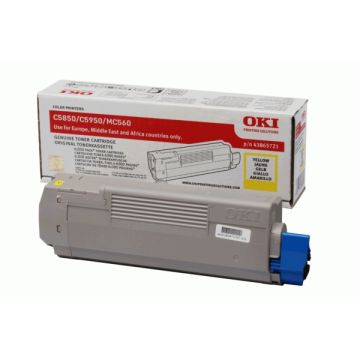 43865721OKI - jaune - toner de marque
