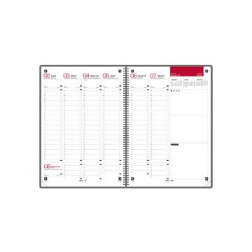 Oxford Agenda semainier Office, 150 x 210 mm, 2026, gris