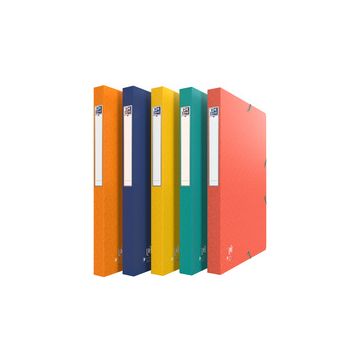 Oxford Boîte de classement Bicolor Recyc+, A4, assorti x9