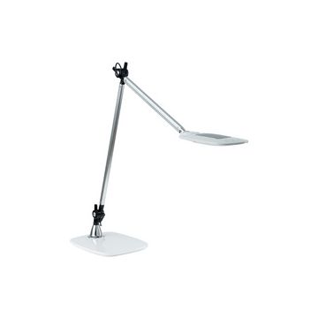 PAPERFLOW Lampe de table à LED JIM, socle, argent/blanc