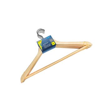 Peggy Perfect Cintre en bois avec barre, paquet de 5, nature