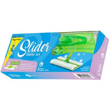 Peggy Perfect Slider Starter Set, balai + 8 lingettes