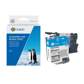 LC521C Brother - cyan - cartouche compatible qualité premium