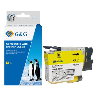 LC528Y Brother - jaune - cartouche compatible qualité premium