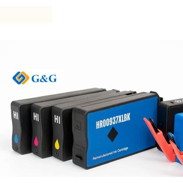 937e HP - multipack 4 couleurs : noire, cyan, magenta, jaune - cartouches à tête d&#039;impression compatibles qualité premium