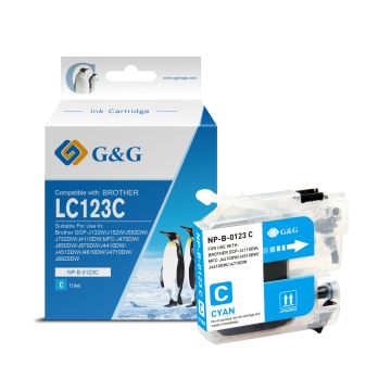 LC123C Brother - cyan - cartouche compatible qualité premium