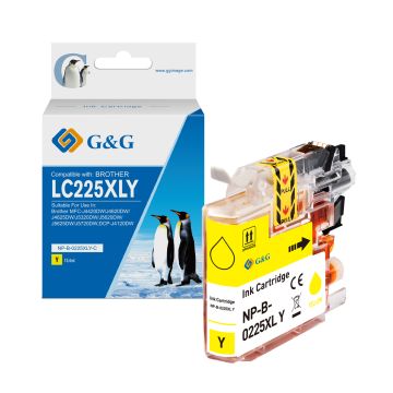 LC225XLY Brother - jaune - cartouche compatible qualité premium
