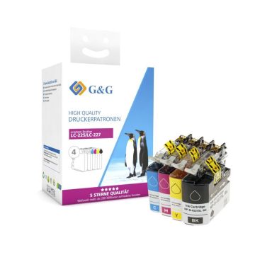 LC227XLVALBP Brother - multipack 4 couleurs : noire, cyan, magenta, jaune - cartouches d&#039;encre compatibles qualité premium