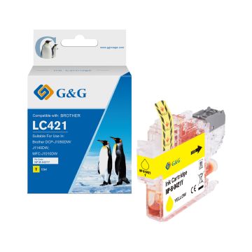 LC421XLY Brother - jaune - cartouche compatible qualité premium