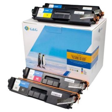 TN423 Brother - multipack 4 couleurs : noir, cyan, magenta, jaune - toners compatibles qualité premium