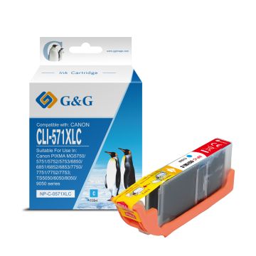 0332C001 / CLI-571 CXL Canon - cyan - cartouche compatible qualité premium