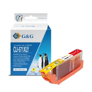 0334C001 / CLI-571 YXL Canon - jaune - cartouche compatible qualité premium