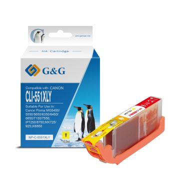6446B001 / CLI-551 YXL Canon - jaune - cartouche compatible qualité premium