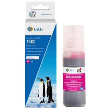 C13T03R340 / 102 Epson - magenta - bouteille d'encre compatible qualité premium