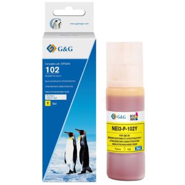 C13T03R440 / 102 Epson - jaune - bouteille d'encre compatible qualité premium