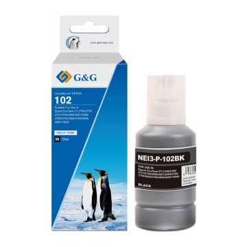C13T03R140 / 102 Epson - noire - bouteille d'encre compatible qualité premium