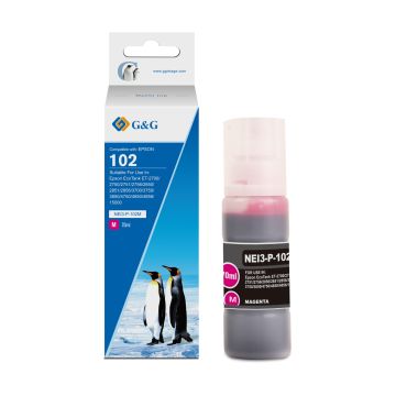 C13T03R340 / 102 Epson - magenta - bouteille d'encre compatible qualité premium