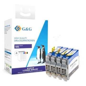 C13T18164510 / 18XL Epson - multipack 4 couleurs : noire, cyan, magenta, jaune - cartouches d&#039;encre compatibles qualité premium