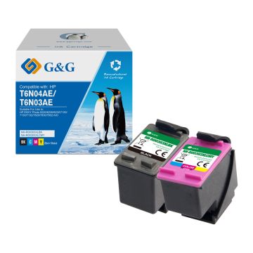 3YN10AE / 303XL HP - multipack 2 couleurs : noire, multicouleur - cartouches à tête d&#039;impression compatibles qualité premium