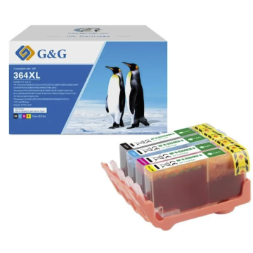 J3M82AE / 364 HP - multipack 4 couleurs : noire, cyan, magenta, jaune - cartouches d&#039;encre compatibles qualité premium