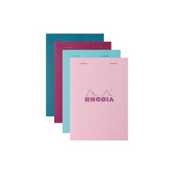 RHODIA Bloc agrafé No. 16, format A5, quadrillé 5x5, assorti x10