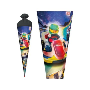 ROTH Schultüte "Kart Race", rund, 700 mm, Folie