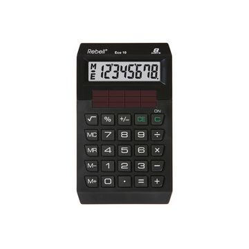 Rebell Calculatrice ECO 10, 8 chiffres, noir