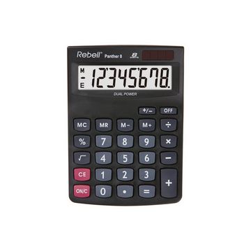 Rebell Calculatrice PANTHER 8 BX, 8 chiffres, noir