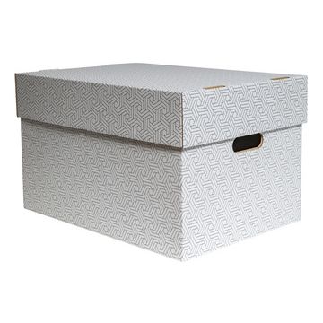 SMARTBOXPRO Boîte de rangement, petit, set de 3, blanc/gris x3