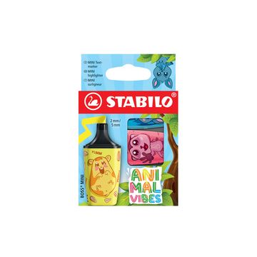 STABILO Surligneur BOSS MINI Animal Vibes, étui carton de 3