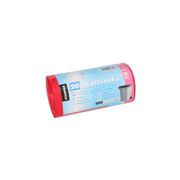 STARPAK Sac poubelle HDPE, 70 litres, rouge