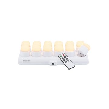 Securit Set de bougies LED rechargeables AMSTERDAM, blanc