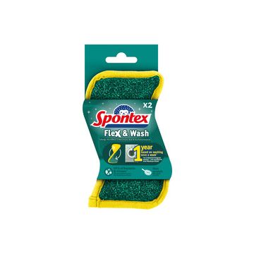 Spontex Éponge Flex & Wash, pack de 2