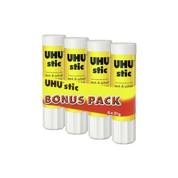 UHU Bâton de colle stic, sans solvant, pack bonus 4 x 21