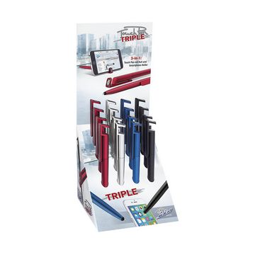 WEDO Stylet 3en1 "TRIPLE", présentoir de 16 x16