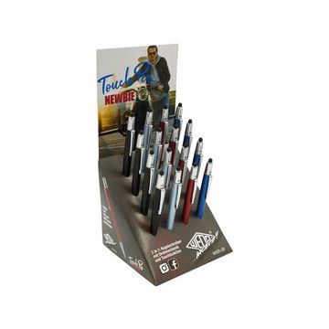 WEDO Stylet / Stylo à bille 2en1 NEWBIE, présentoir de 16 x16
