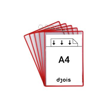 djois by tarifold Poche à anse, format A4, vertical, rouge x5